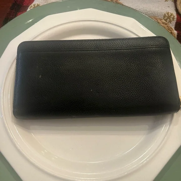 Kate Spade Black Wallet with Silver Accents - Picture 2 of 4